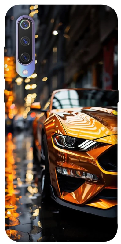 Чохол на Xiaomi Mi 9 Golden sports car фото 1 з 1