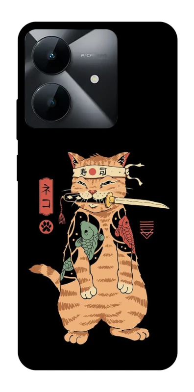Чохол на Realme Note 60x Кіт-самурай фото 1 з 1