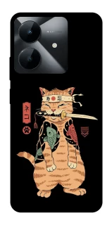 Чохол на Realme Note 60x Кіт-самурай фото 1 з 1