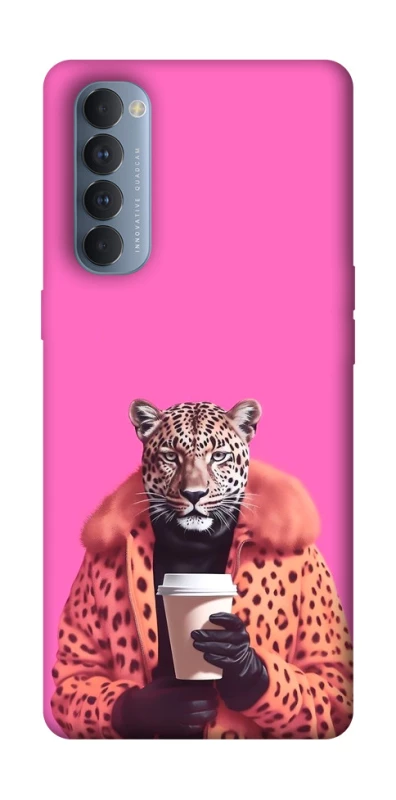 Чохол на Oppo Reno 4 Pro Леопард з кавою фото 1 з 1
