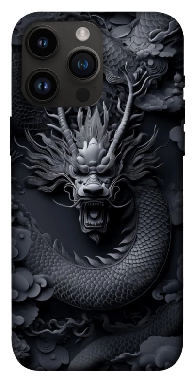 Чехол на Apple iPhone 14 Pro Max (6.7") black dragon фото 1 из 1