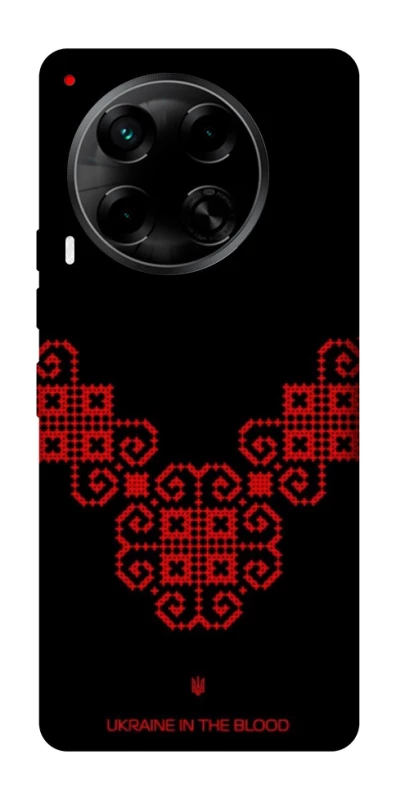Чохол на TECNO Camon 30 (CL6) Чорно-червона вишиванка фото 1 з 1