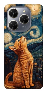 Чехол на TECNO Spark 20 Pro van gogh cat фото 1 из 1