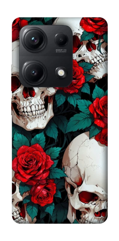 Чохол на Xiaomi Redmi Note 14S skull and rose фото 1 з 1