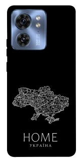Чохол на Motorola Edge 40 Ukraine black map фото 1 з 1