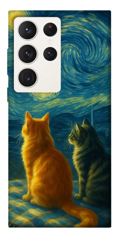 Чохол на Samsung Galaxy S23 Ultra Cats under the stars фото 1 з 1