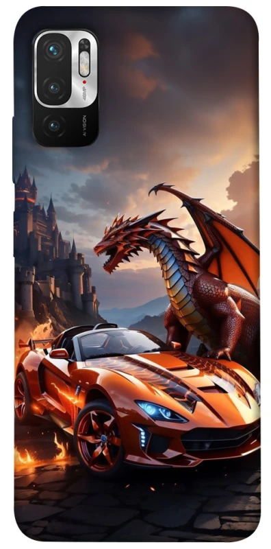 Чохол на Xiaomi Poco M3 Pro 4G / 5G Сar and dragon фото 1 з 1