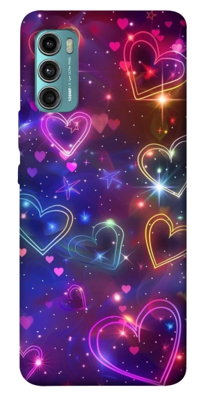 Чохол на Motorola Moto G60 Drawn hearts фото 1 з 1