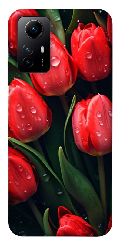Чохол на Xiaomi Redmi Note 12S Червоні тюльпани фото 1 з 1