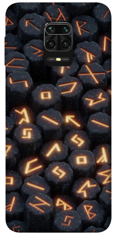 Чехол на Xiaomi Redmi Note 9s / Note 9 Pro / Note 9 Pro Max Огненые руны фото 1 из 1