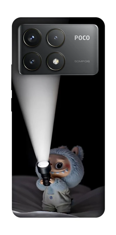 Чохол на Xiaomi Poco F6 Pro Labubu with flashlight ver.3 фото 1 з 1