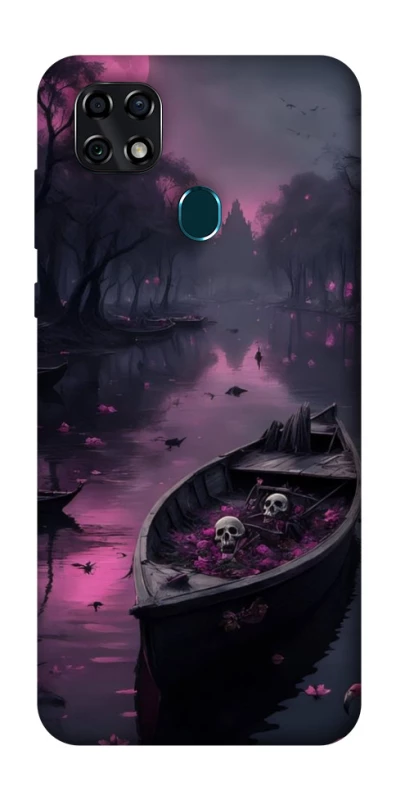 Чехол на ZTE Blade 20 Smart Boat and flamingo фото 1 из 1