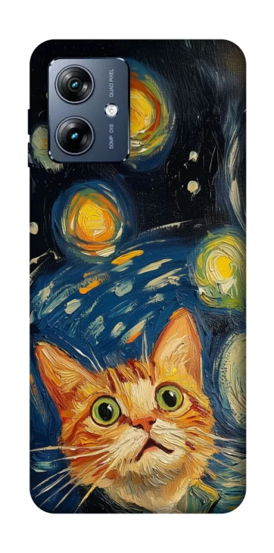 Чехол на Motorola Moto G54 Power paint cat фото 1 из 1