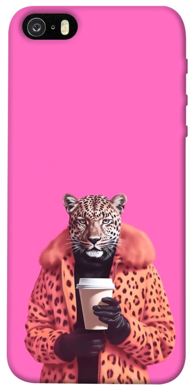 Чехол на Apple iPhone 5/5S/SE Леопард с кофе фото 1 из 1