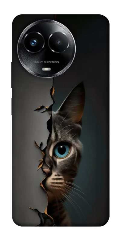 Чехол на Realme C67 4G Кот-подглядыватель v2 фото 1 из 1