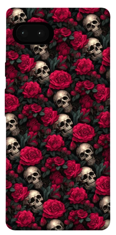 Чехол на Google Pixel 7a Черепа и розы фото 1 из 1