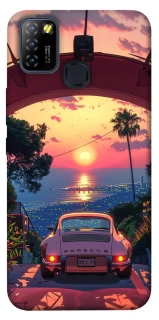 Чехол на Infinix Hot 10 Lite Porsche at sunset фото 1 из 1