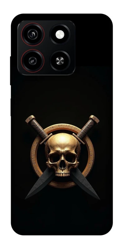 Чохол на ZTE Blade A35 4G Golden Skull фото 1 з 1