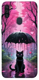 Чехол на Samsung Galaxy M11 Black cat фото 1 из 1