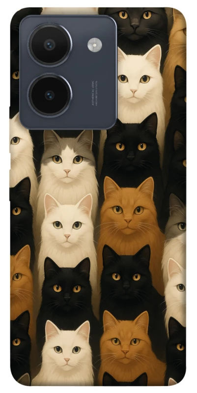 Чохол на Vivo Y36 Colorful Cat Collage фото 1 з 1