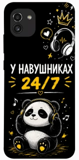 Чехол на Samsung Galaxy A03 У навушниках 24/7 фото 1 из 1