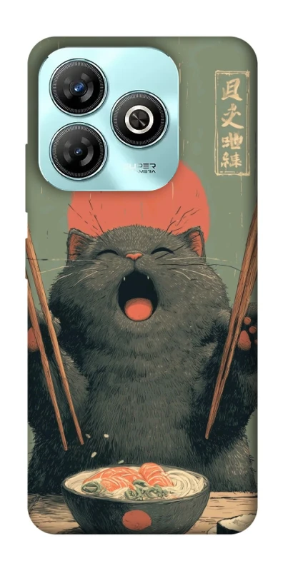 Чехол на ZTE Blade A75 4G Hungry Cat фото 1 из 1