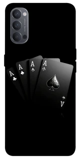 Чехол на Oppo Reno 4 Black Cards фото 1 из 1