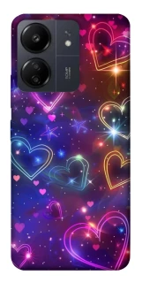 Чохол на Xiaomi Poco C65 Drawn hearts фото 1 з 1