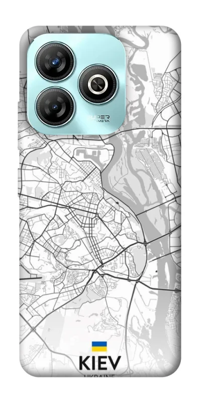 Чохол на ZTE Blade A75 4G Kiev white map фото 1 з 1