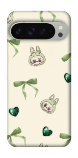 Чехол на Google Pixel 9 Pro XL Labubu Green Heart фото 1 из 1