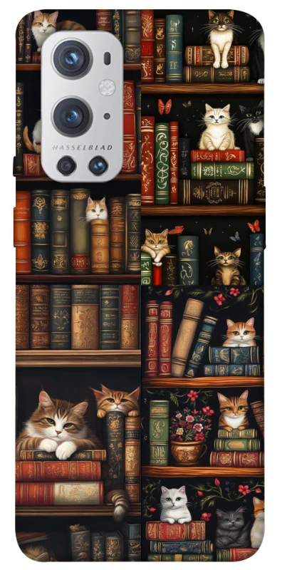Чохол на OnePlus 9 Pro Cats & Books фото 1 з 1
