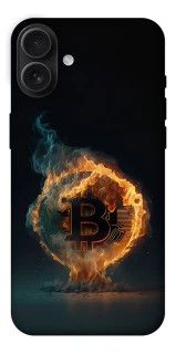 Чохол на Apple iPhone 16 Plus Fire Bitcoin фото 1 з 1