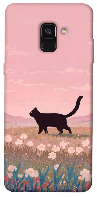 Чохол на Samsung A530 Galaxy A8 (2018) cat on a field фото 1 з 1