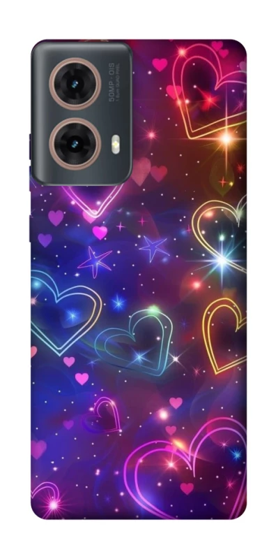 Чохол на Motorola Moto G85 Drawn hearts фото 1 з 1