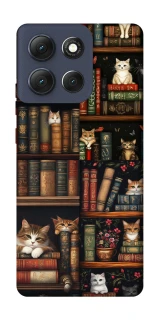 Чохол на Motorola Moto G86 Cats & Books фото 1 з 1