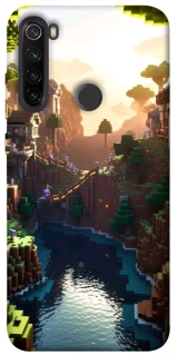 Чехол на Xiaomi Redmi Note 8T Minecraft sunset фото 1 из 1