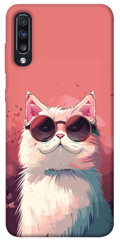 Чохол на Samsung Galaxy A70 (A705F) Сat with glasses фото 1 з 1