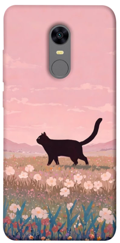 Чехол на Xiaomi Redmi 5 Plus / Redmi Note 5 (Single Camera) cat on a field фото 1 из 1