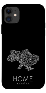 Чохол на Apple iPhone 11 (6.1") Ukraine black map фото 1 з 1