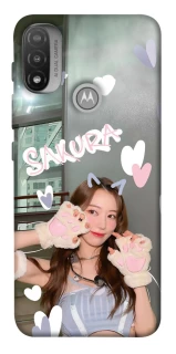 Чохол на Motorola Moto E20 Sakura - LE SSERAFIM фото 1 з 1