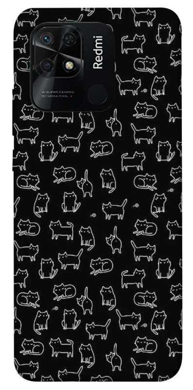 Чохол на Xiaomi Redmi 10C Black Cats фото 1 Чохол на Xiaomi Redmi 10C Black Cats фото 1 з 1