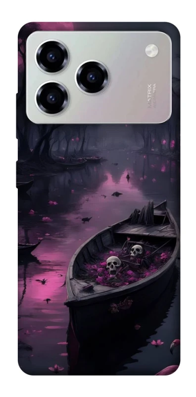 Чехол на ZTE Blade A76 Boat and flamingo фото 1 из 1