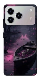 Чехол на ZTE Blade A76 Boat and flamingo фото 1 из 1