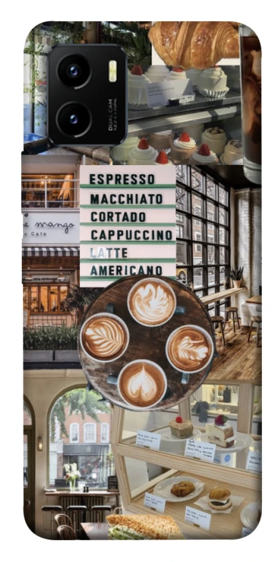 Чохол на Vivo Y15s Coffee collage ver.5 фото 1 з 1