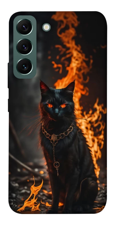 Чехол на Samsung Galaxy S22 Огненный кот фото 1 из 1