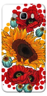 Чохол на Samsung J710F Galaxy J7 (2016) Соняшники та маки фото 1 з 1