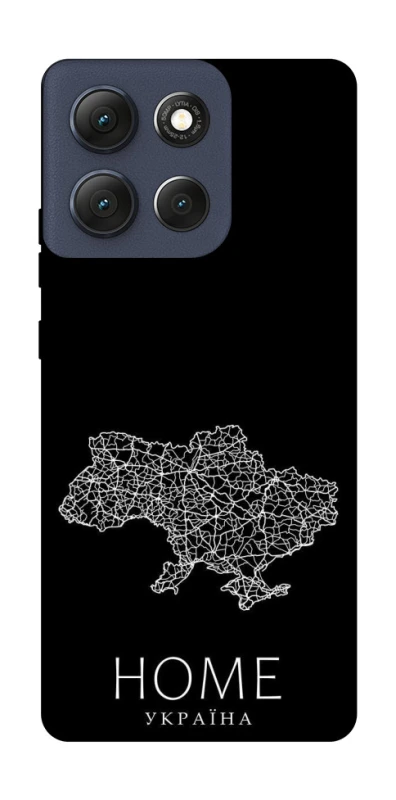 Чохол на Motorola Moto G86 Ukraine black map фото 1 з 1
