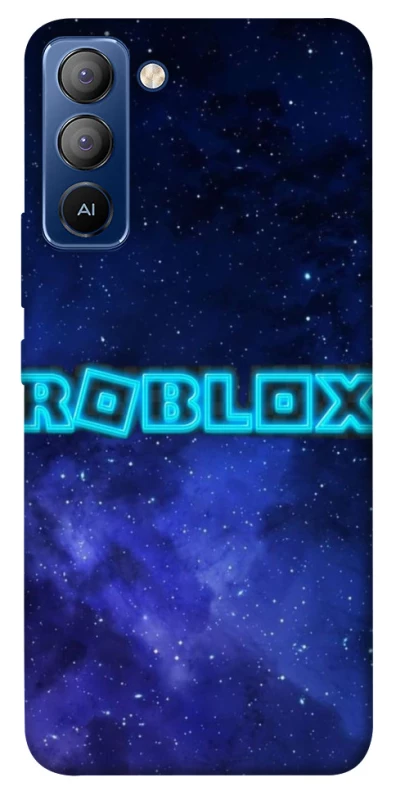 Чехол на TECNO Pop 5 LTE Roblox Space Logo Blue фото 1 из 1