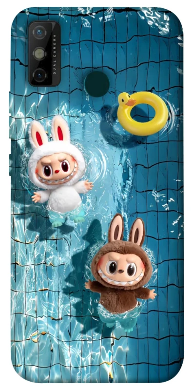 Чохол на TECNO Spark 6 Go Labubu in the pool фото 1 з 1