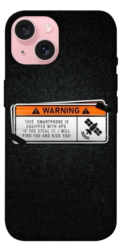 Чохол на Apple iPhone 15 (6.1") Warning фото 1 з 1